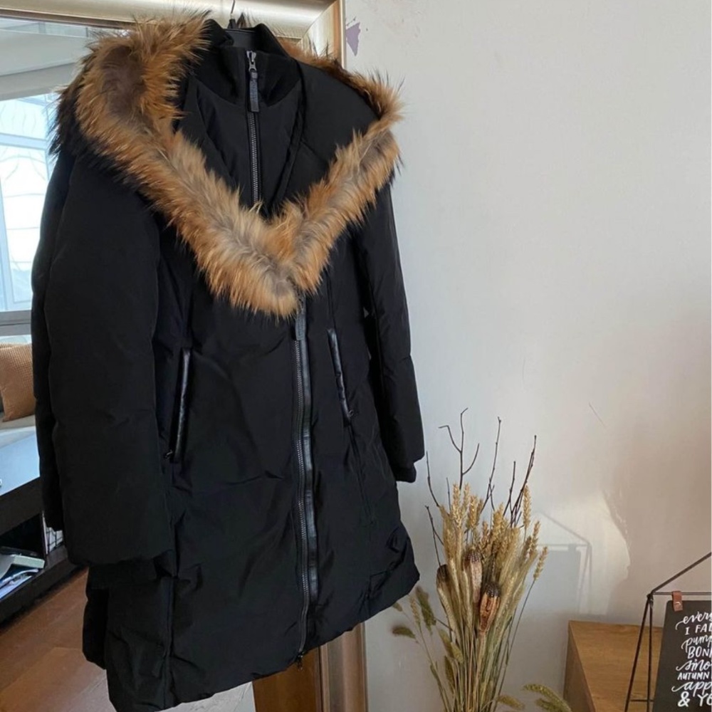 KAY down coat with natural fur Signature Mackage Collar